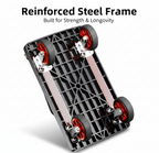 Heavy Duty Folding Platform Cart-350/660/680/820 lb-Flatbed Hand Truck with Strap