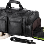 Men's Vegan Leather Duffel Bag – Structured Travel Carry