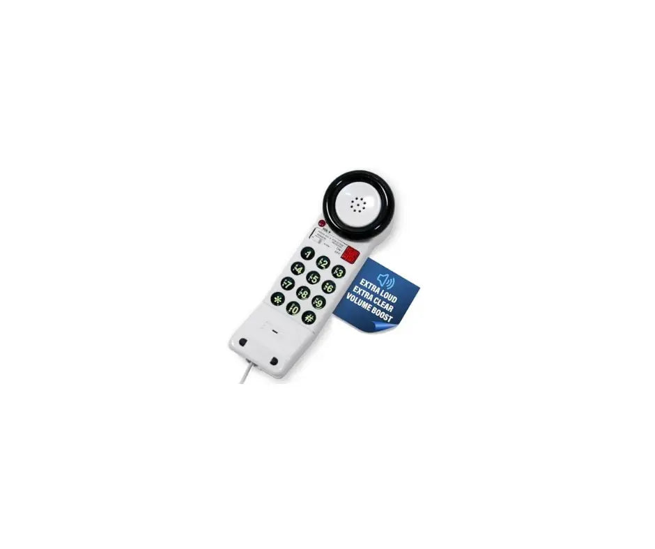 Med-Pat XL88Q One-Piece Phone – Extra-Loud Volume, Visual Ring, Water-Resistant, Hearing Aid Compatible