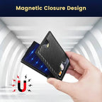 Minimalist Carbon Fiber Wallet for Men – Slim Bifold with Money Clip & RFID Protection