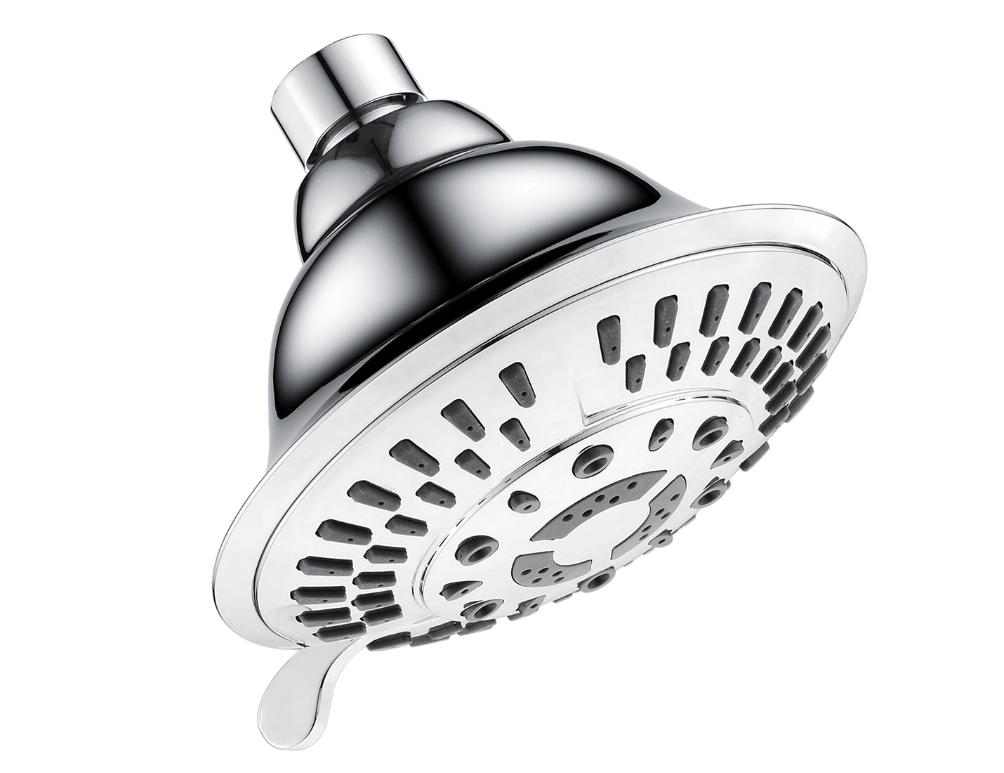 High Pressure 5-Spray Fixed Shower Head, Angle Adjustable