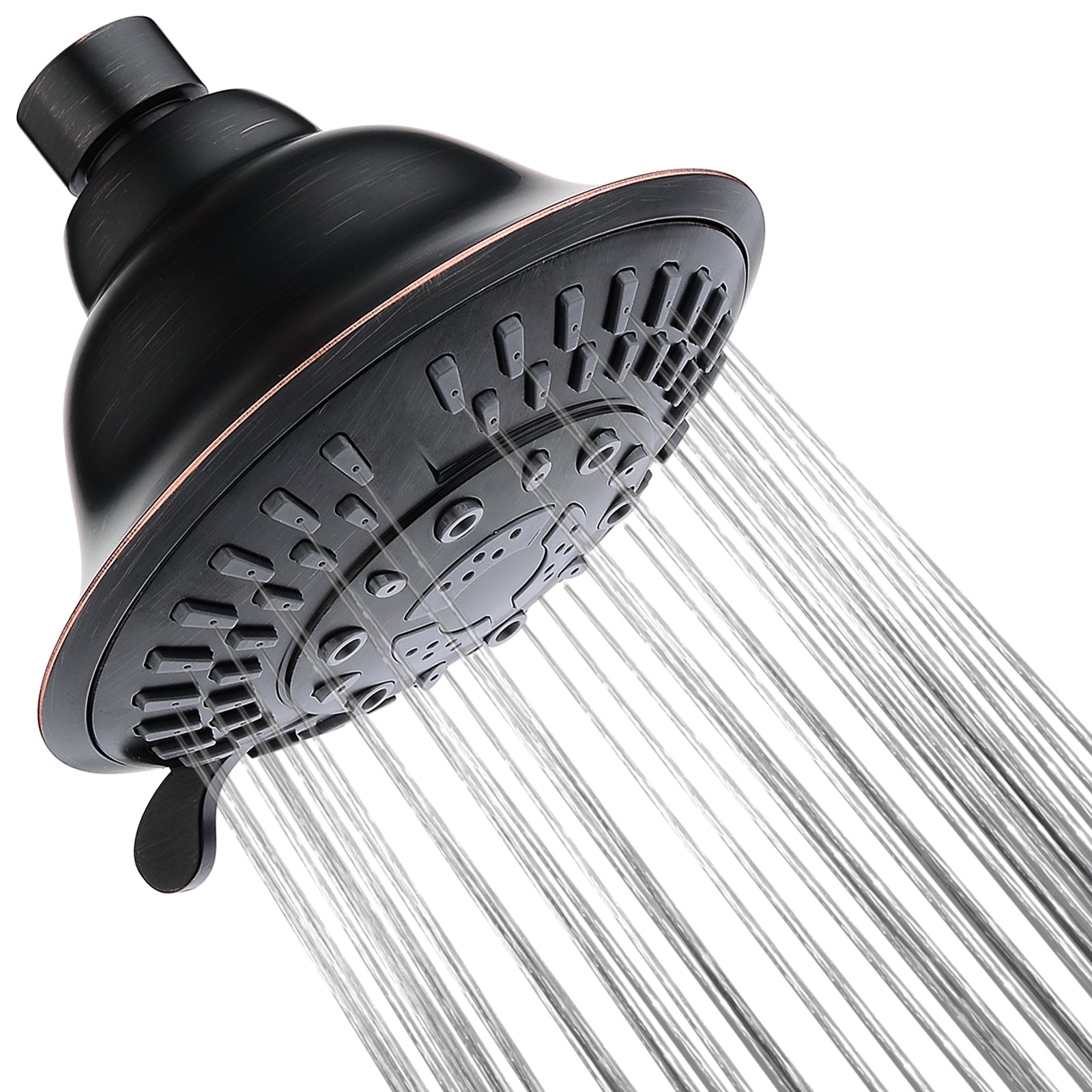 High Pressure 5-Spray Fixed Shower Head, Angle Adjustable