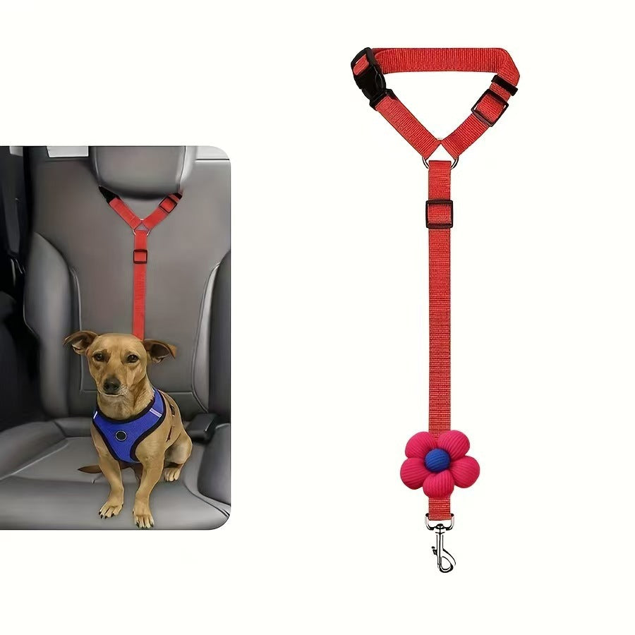 Dog Safety Leash for Vehicles, Pet Car Seatbelt Leash, Dog Vehicle Safety Belt Clip, Gift for Dogs,Universal Harness Straps