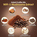 Mushroom Coffee Blend – Medium Roast Instant Coffee with 6 Functional Mushrooms