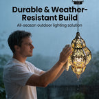 Baroque Style Solar Garden Lantern – Vintage Outdoor Light for Patio, Yard and Pathway Decor