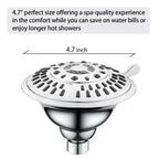 High Pressure 5-Spray Fixed Shower Head, Angle Adjustable