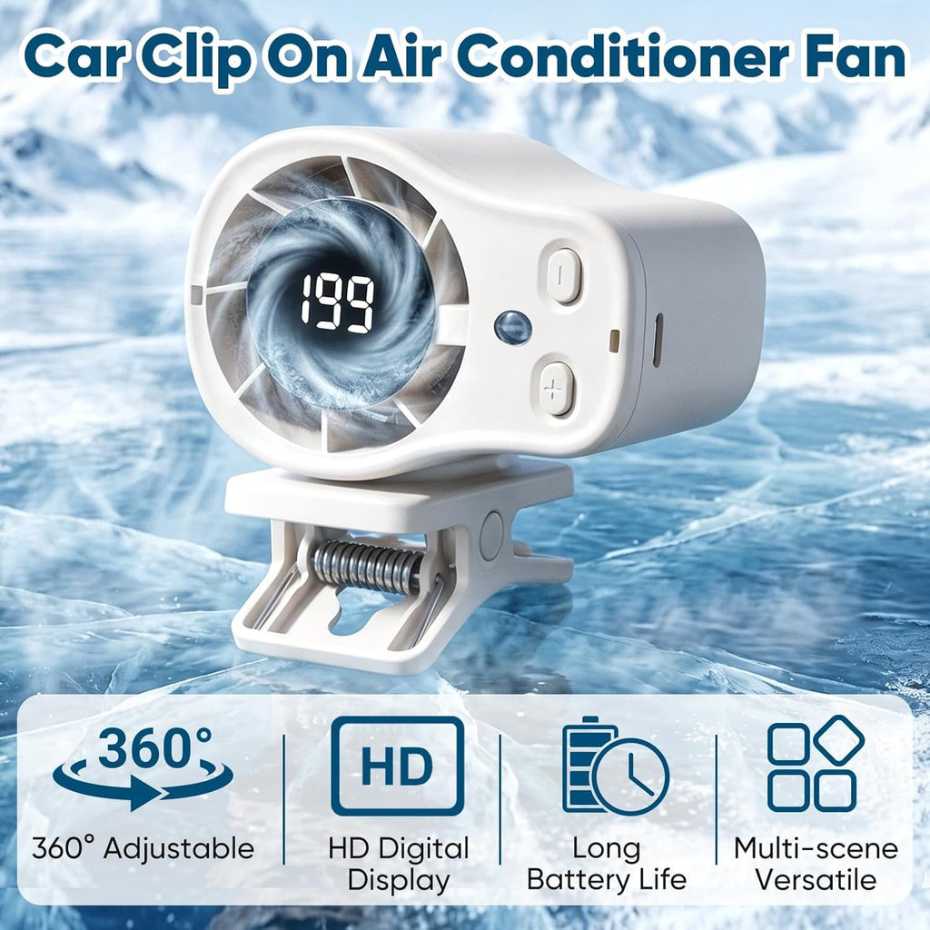 Portable Ice-Cooling Clip Fan
