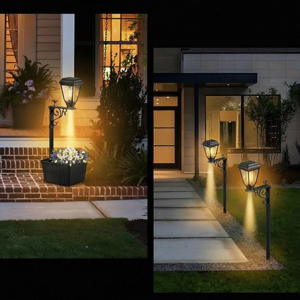 Solar Garden Light with Planter Insert