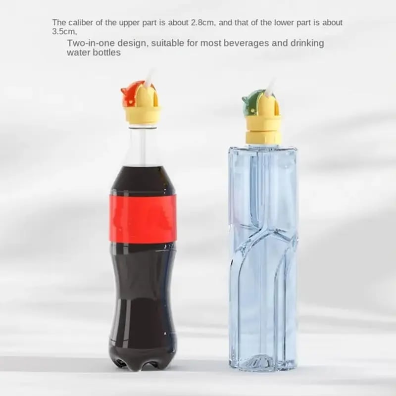 Universal Water Bottle Straw Cap – Spill-Proof Flip Top