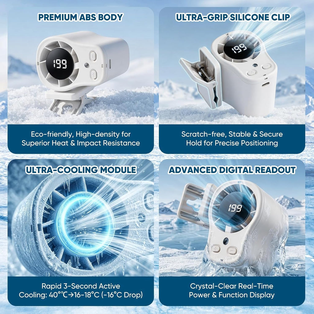 Portable Ice-Cooling Clip Fan