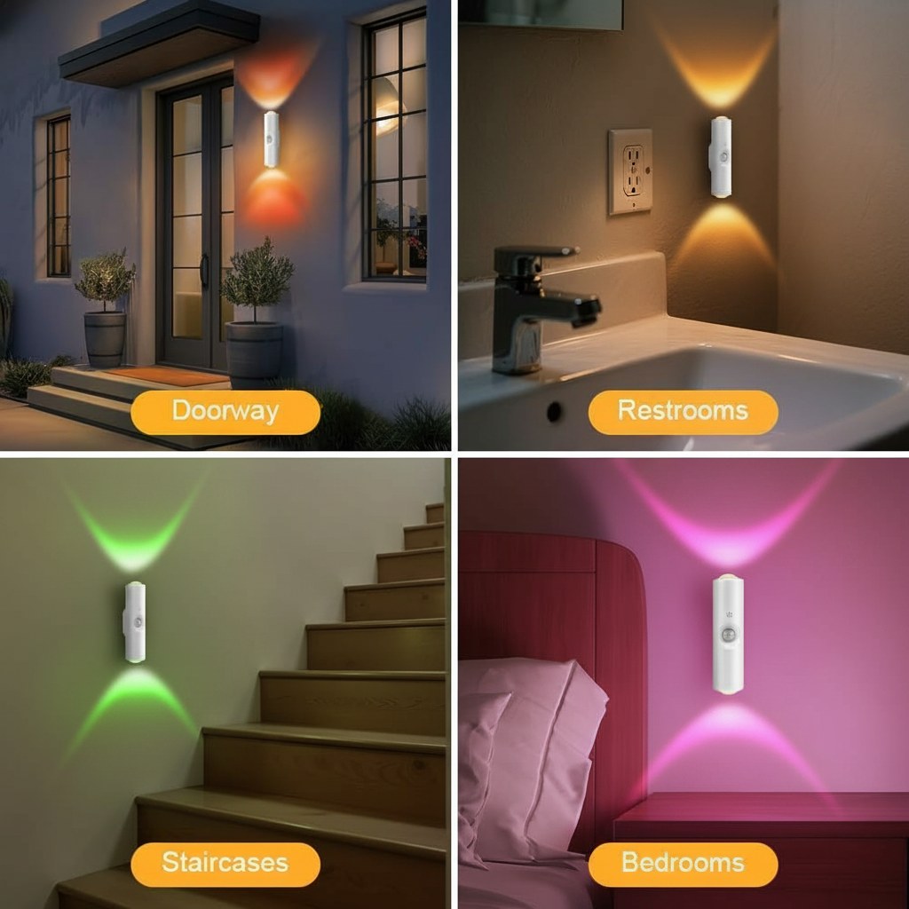 Magnetic RGB Wall Light with Motion Sensor