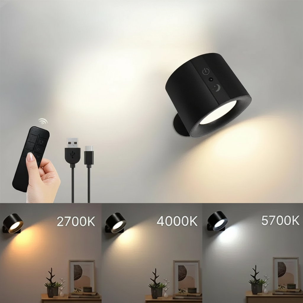 Magnetic LED Wall Lamp with Remote Control