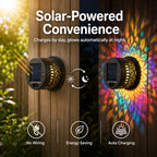 Solar Mandala Wall Light | Outdoor Garden Fence Projector Lamp