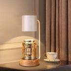 Japanese Minimalist Candle Warmer Lamp | Wooden Base Dimmable Wax Melter