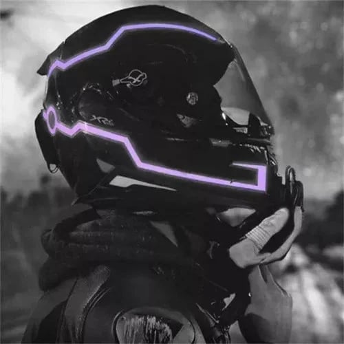 Motorcycle Helmet Light LED DIY Helmet LED Light Motorbike Reflective Strips