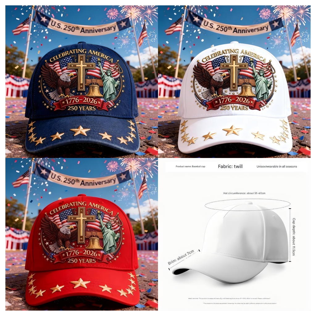 Eagle & Liberty & CrossUnited States 250th Anniversary Hat