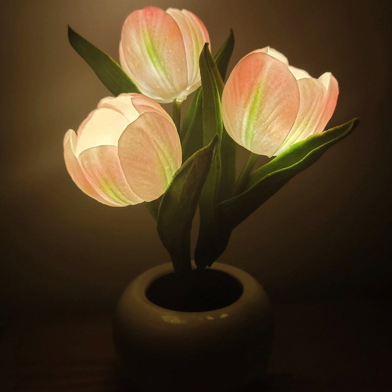 LED Tulip Table Lamp – Ceramic Night Light