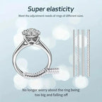 4-Piece Set: Invisible Silicone Ring Size Adjusters – Unisex, Flexible, Minimalist