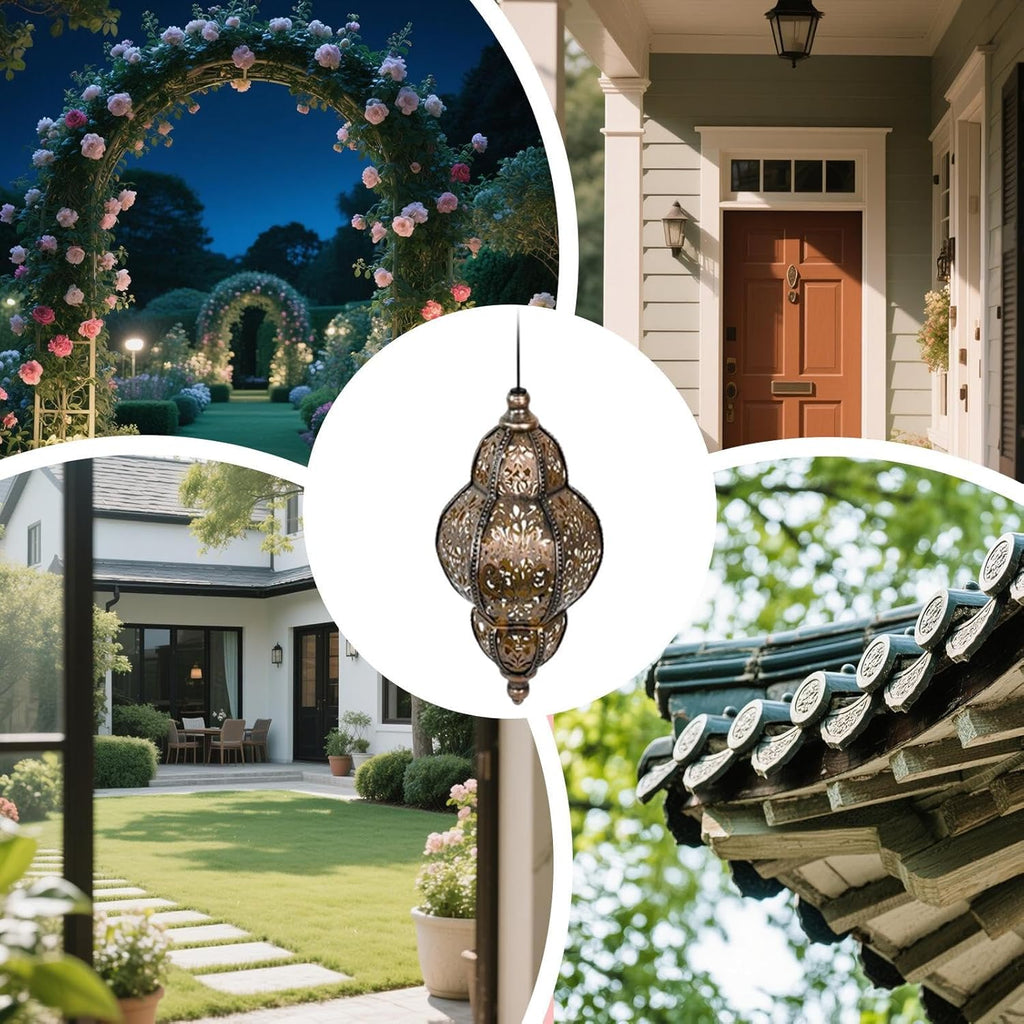 Baroque Style Solar Garden Lantern – Vintage Outdoor Light for Patio, Yard and Pathway Decor