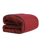 7 Piece Microfiber Ruffle and Patchwork Comforter Set