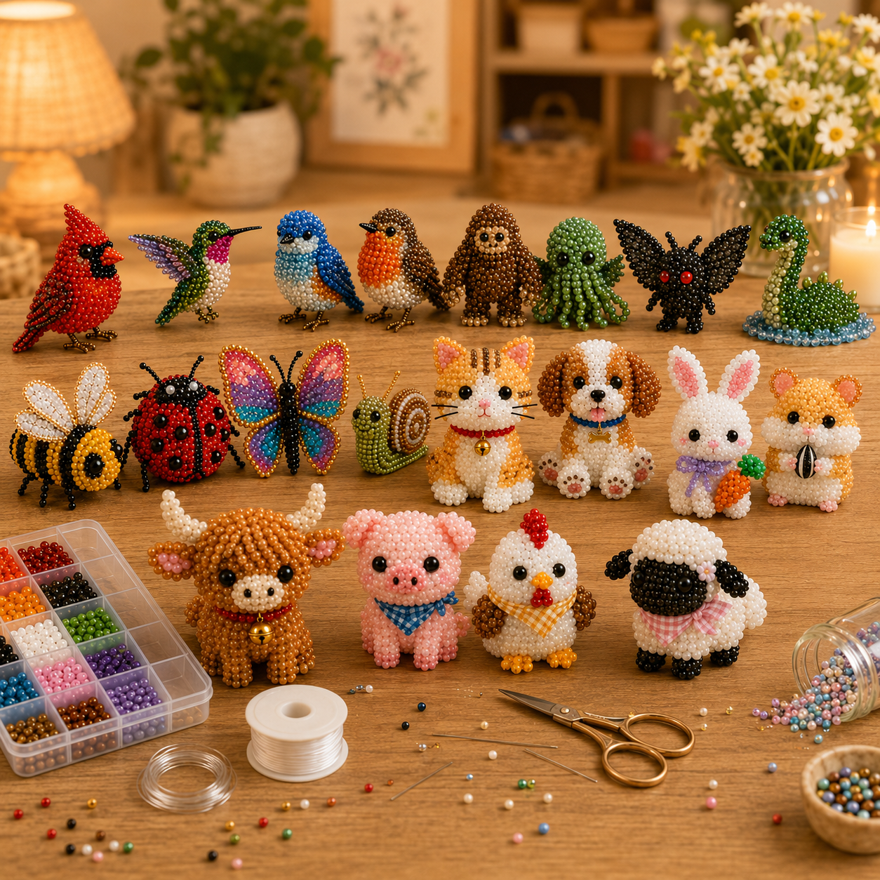 Tiny 3D Beaded Animal DIY Kit