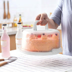 10" Cake Storage Container with Handle Plastic Cake Box