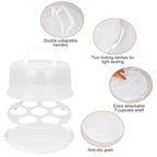 10" Cake Storage Container with Handle Plastic Cake Box