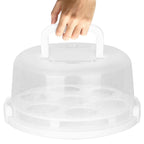 10" Cake Storage Container with Handle Plastic Cake Box