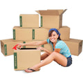 10-Pack: Medium Moving Boxes with Handles  (Refurbished)