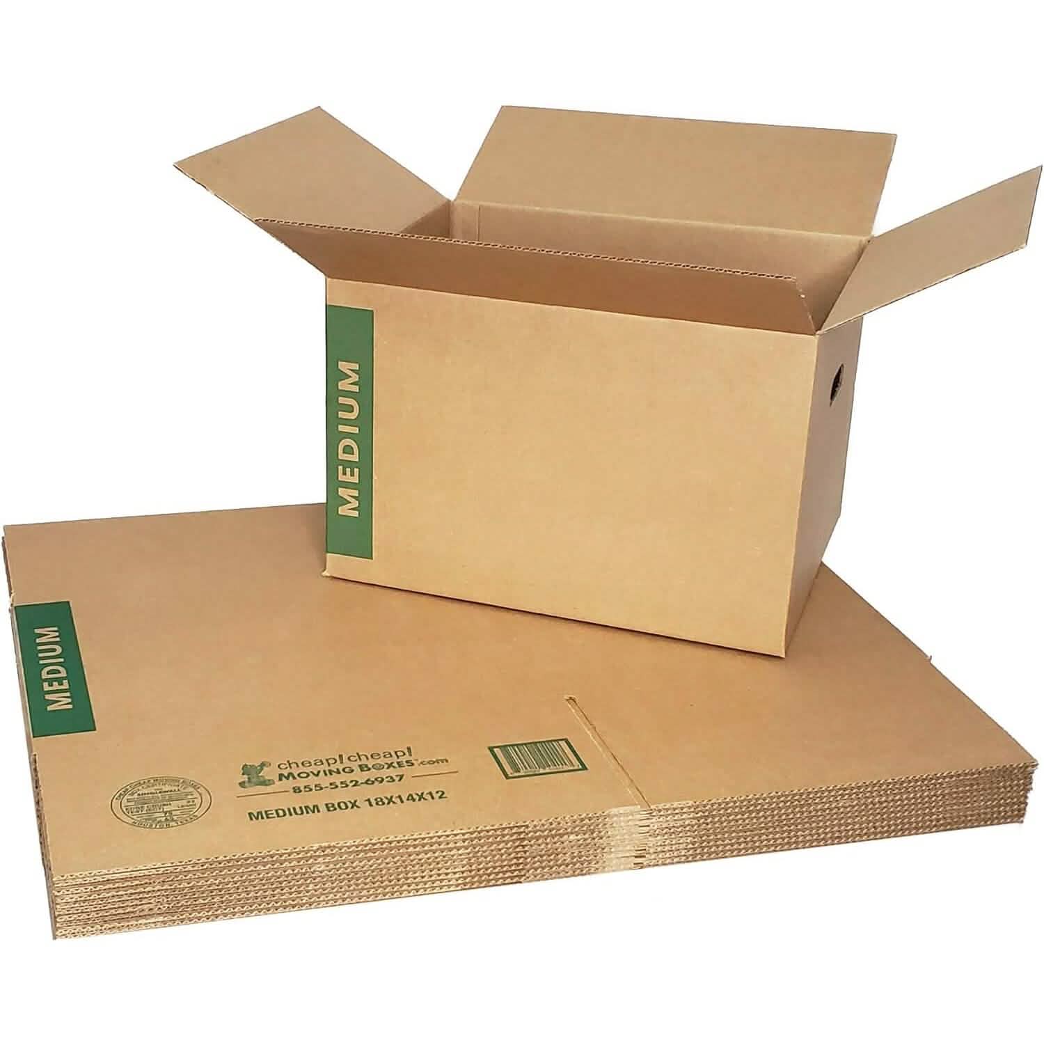 10-Pack: Medium Moving Boxes with Handles  (Refurbished)