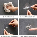 10-Pack: Self-Adhesive Wall Hooks