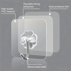 10-Pack: Self-Adhesive Wall Hooks