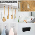 10-Pack: Self-Adhesive Wall Hooks