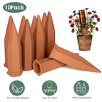 10-Pack: Spikes Teracotta Plant Watering Device