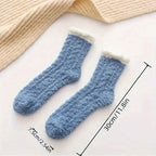 10-Pairs: Coral Fleece Crew Socks