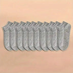 10-Pairs: Men's Plain Knitted Lining Socks