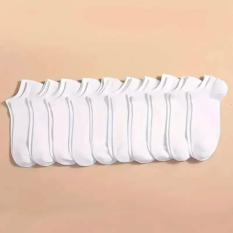 10-Pairs: Men's Plain Knitted Lining Socks
