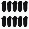 10-Pairs: Men's Solid Sport Low Cut Socks, Breathable Sweat-absorbing Comfy Soft Casual Simple Style Socks