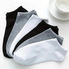 10-Pairs: Men's Solid Sport Low Cut Socks, Breathable Sweat-absorbing Comfy Soft Casual Simple Style Socks