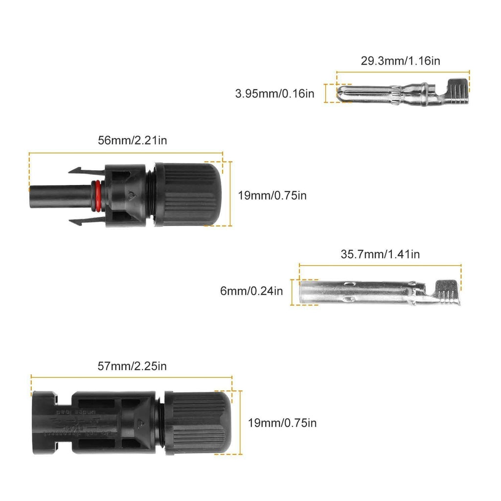10-Pairs: Solar Panel Connectors