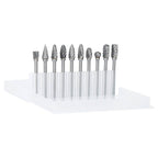 10-Piece: Double Cut Carbide Rotary Die Grinder Bit Set