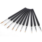 10-Piece: Miniature Detail Paint Brush Set