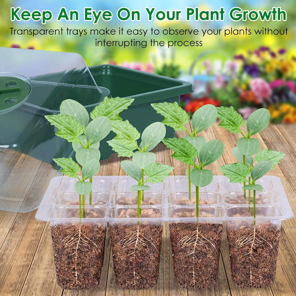 10-Piece: Reusable Seed Starter Tray Kit
