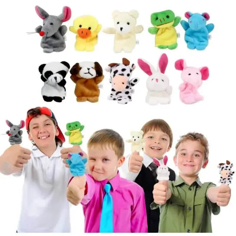 10-Piece Set: Cute Finger Puppets Baby Mini Plush Toys