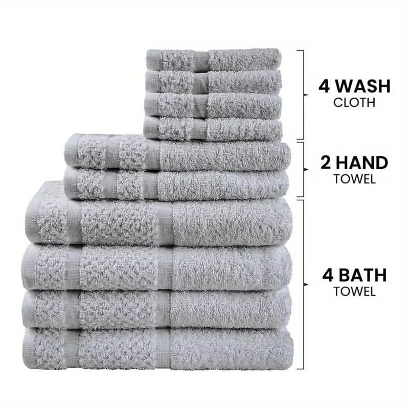 10-Piece: Towel Set with Upgraded Softness & Durability