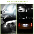 10-Piece: Xenon White Wedge Base LED Bulbs