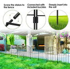 10-Pieces: Decorative Garden Fence Rustproof Iron Wire Arched Fence