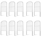 10-Pieces: Decorative Garden Fence Rustproof Iron Wire Arched Fence