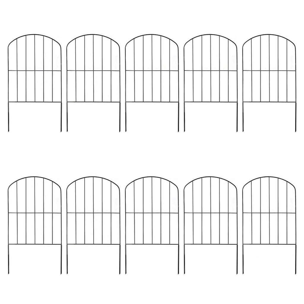 10-Pieces: Decorative Garden Fence Rustproof Iron Wire Arched Fence