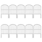 10-Pieces: Decorative Garden Fence Rustproof Iron Wire Arched Fence
